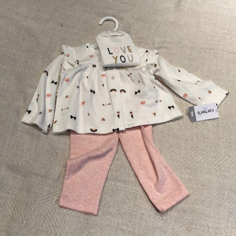 Carters outfit set new w tags
